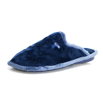 BioRelax 1417 Zapatilla de estar por casa destalonada ribete marino.