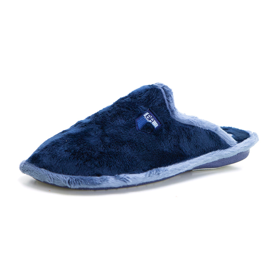 BioRelax 1417 Zapatilla de estar por casa destalonada ribete marino.