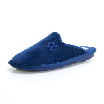 BioRelax 1400 Zapatilla de estar por casa destalonada rombos marino.