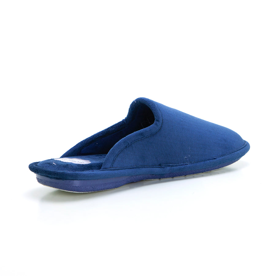 BioRelax 1400 Zapatilla de estar por casa destalonada rombos marino.