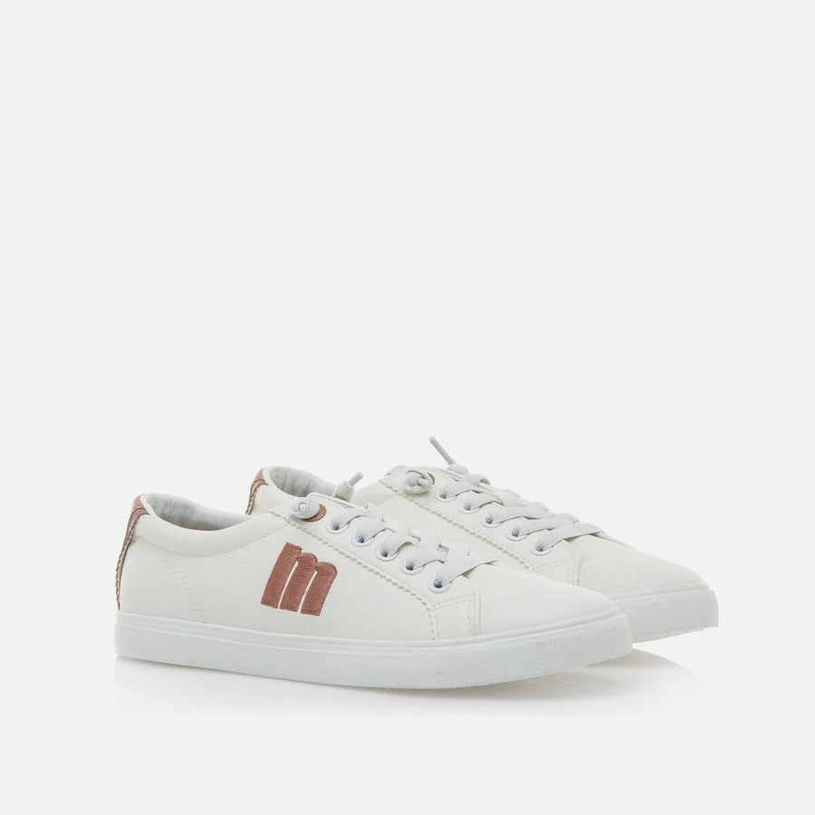 Mustang 60615 Zapatilla casual blanca y rosa