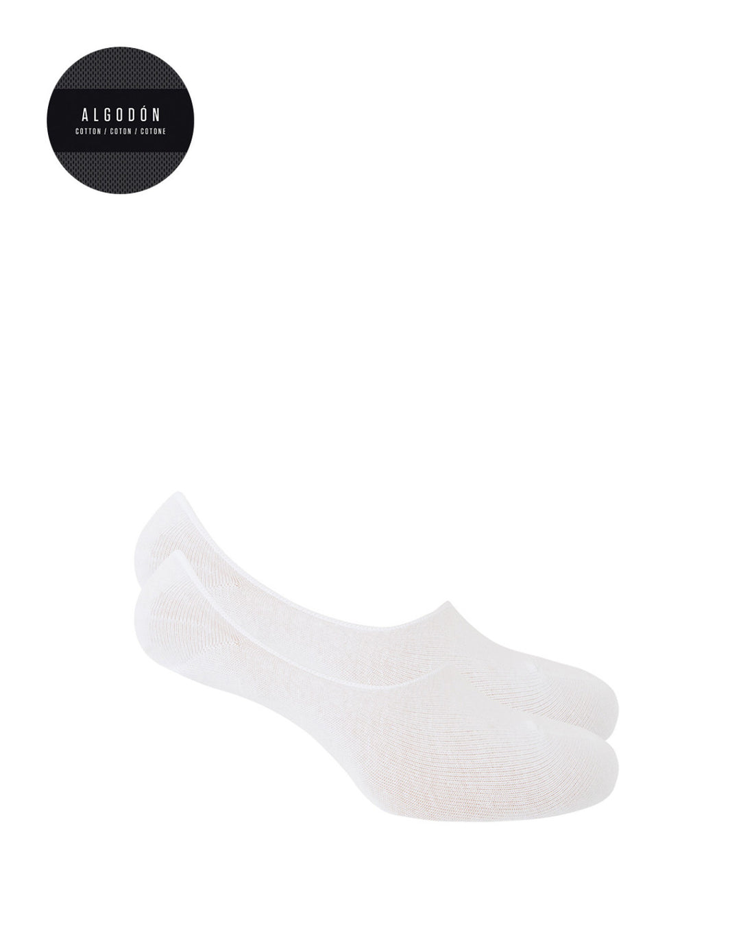 Punto Blanco 1344100 Pack de 2 calcetines invisibles blanco.
