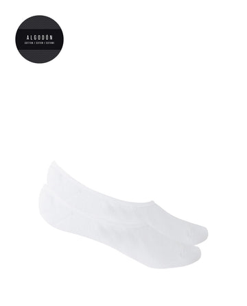 Punto Blanco 1544100 Pack de 2 calcetines invisibles blanco.