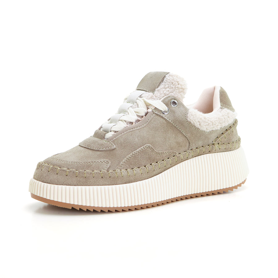 Kelara K41813 Zapatilla casual borreguito taupe