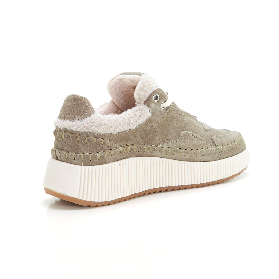 Kelara K41813 Zapatilla casual borreguito taupe