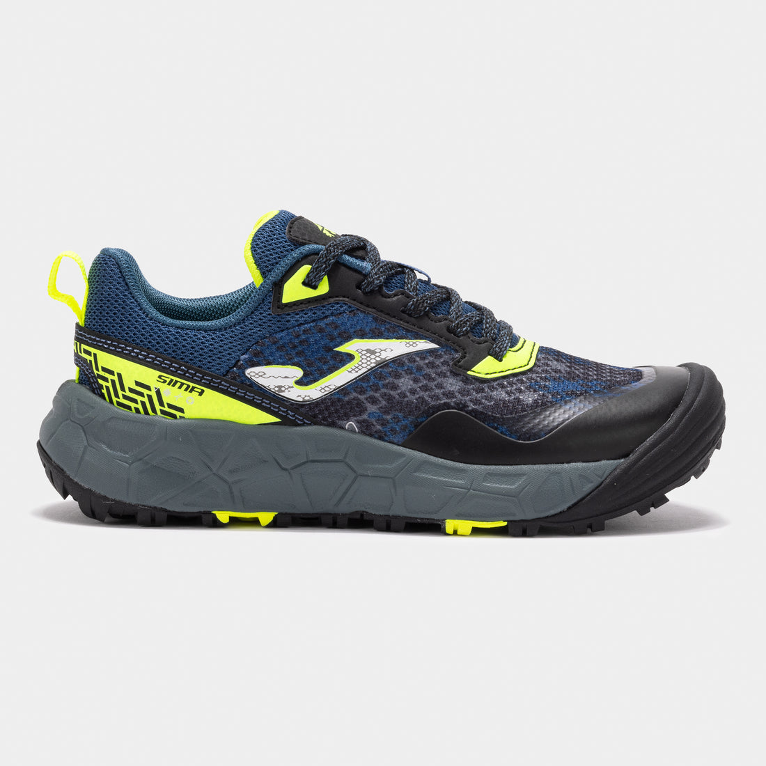 Joma Sima Jr. zapatilla de Trail infantil marino gris.