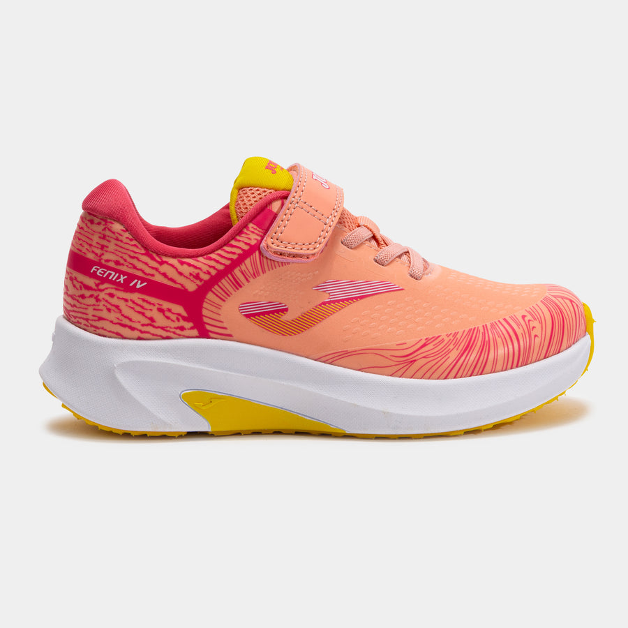 Joma Fenix Jr. Deportiva con elásticos y velcro rosa