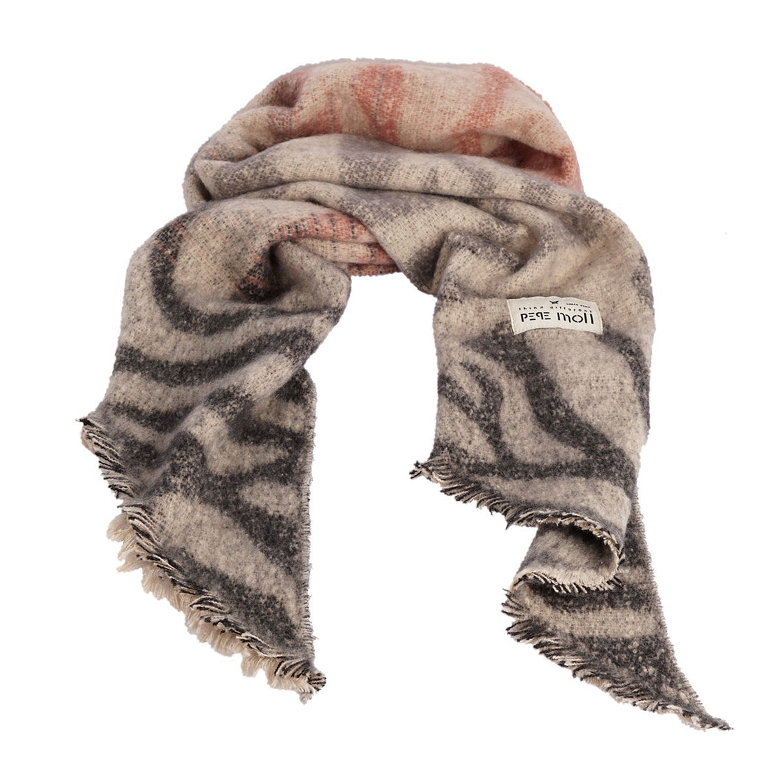 Pepe Moll 252820 Bufanda estampado gris rosa