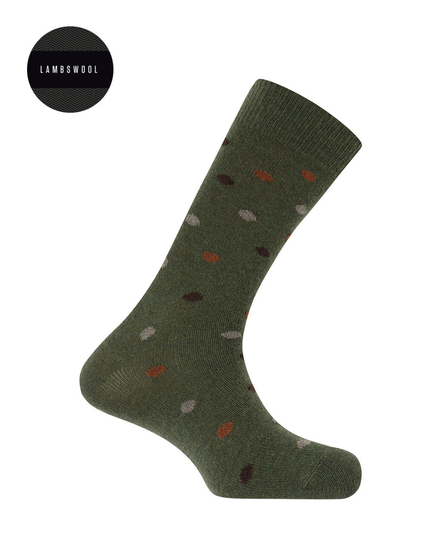 Punto Blanco 7705410 Calcetines de lambswool - lunares verde