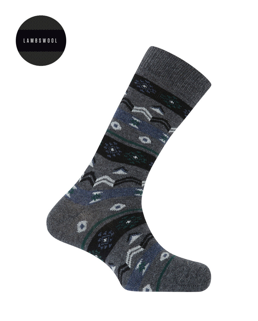 Punto Blanco 7705410 Calcetines de lambswool cenefas gris