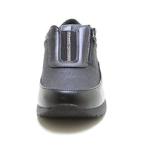 Treintas L4455 Zapato deportivo cremallera Lycra negro