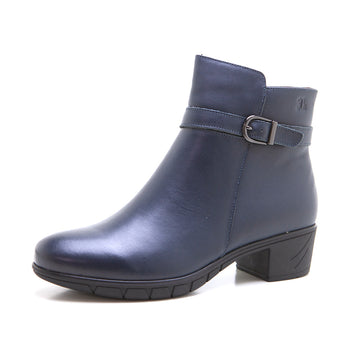 Treintas 4208 Botín tacón medio hebilla marino