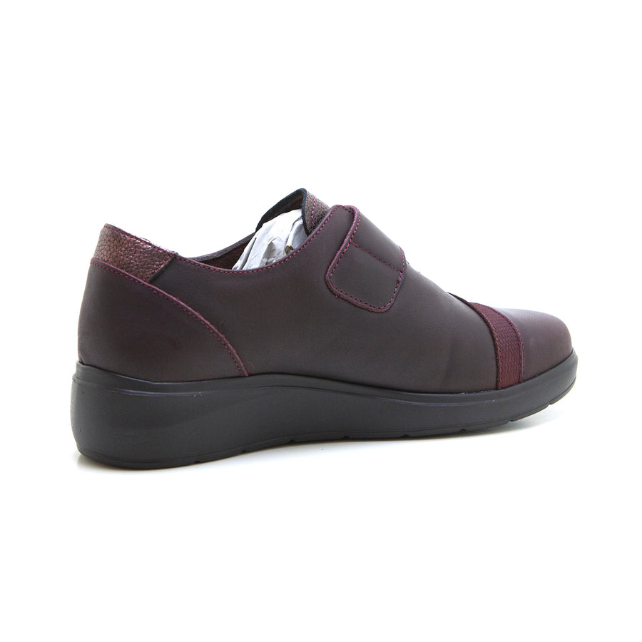 Treintas 4404 Zapato con velcro de piel granate