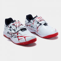 Joma Super Copa Zapatilla de fútbol sala con velcro indoor blanco rojo