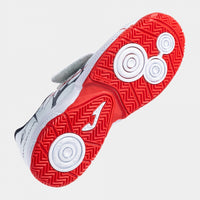 Joma Super Copa Zapatilla de fútbol sala con velcro indoor blanco rojo
