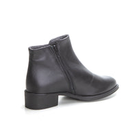 Chamby Botín liso negro de tacón bajo negro