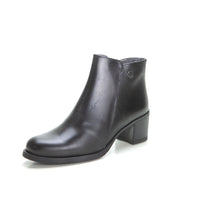 Chamby Botín liso de tacón medio negro