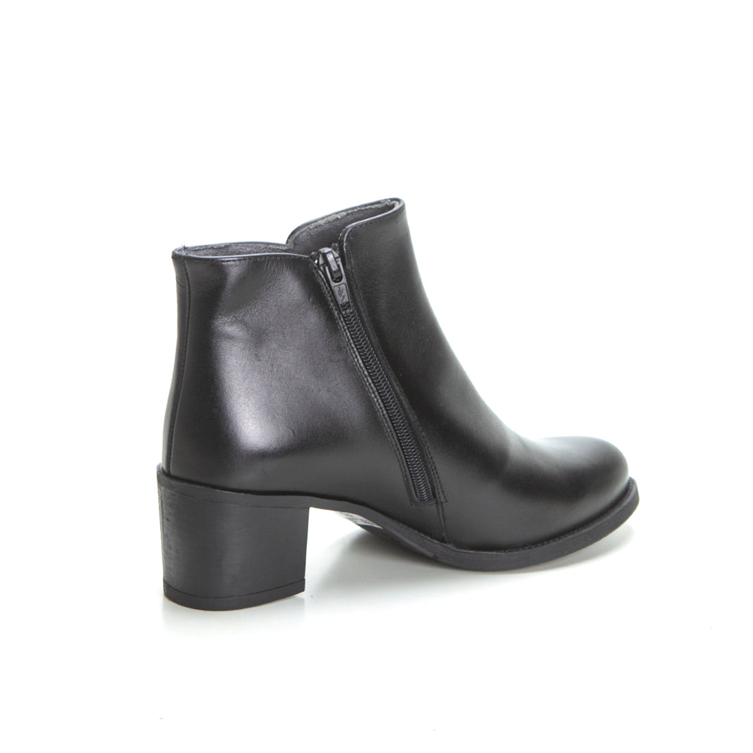 Chamby Botín liso de tacón medio negro