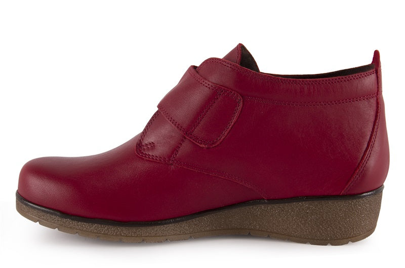 Pie de Ángel 7546 Botín confort con velcro rojo