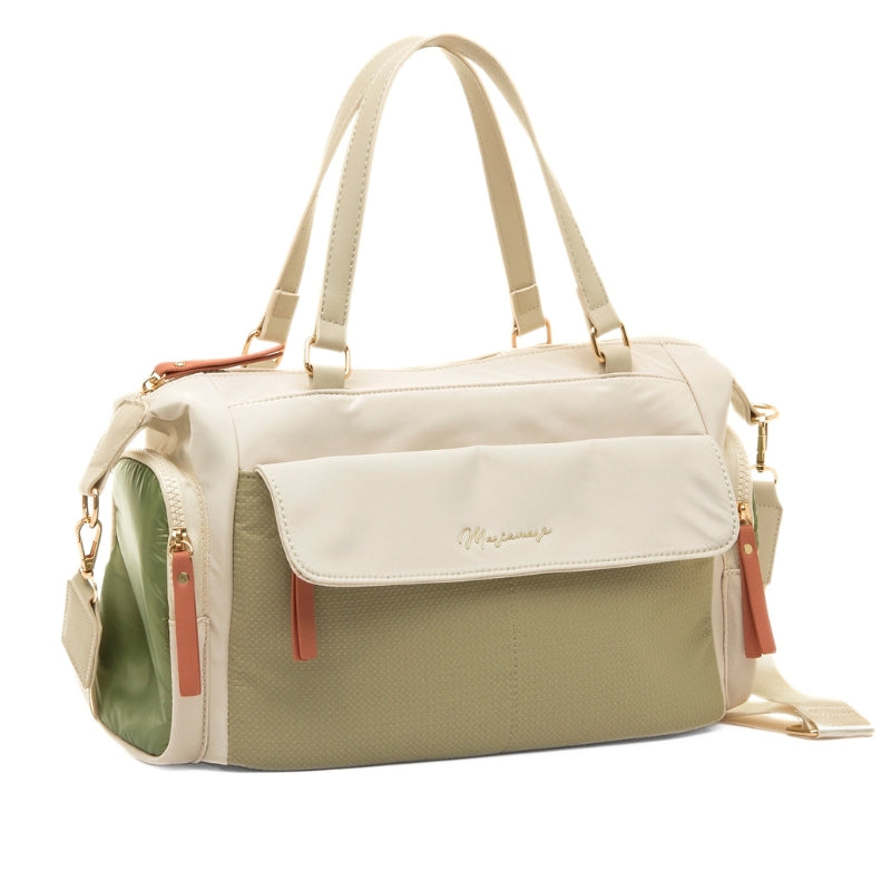 Mariamare Miras bolso crema kaki multibolsillos