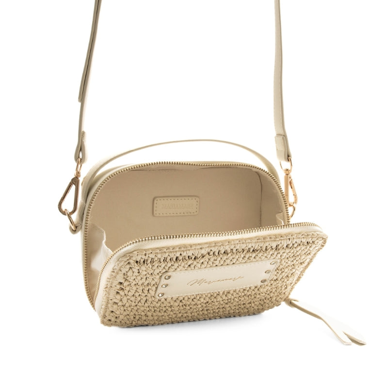 Mariamare Sabal bandolera beige rafia