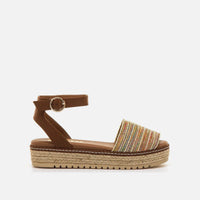 Mustang 59617 Sandalia plataforma de esparto multicolor