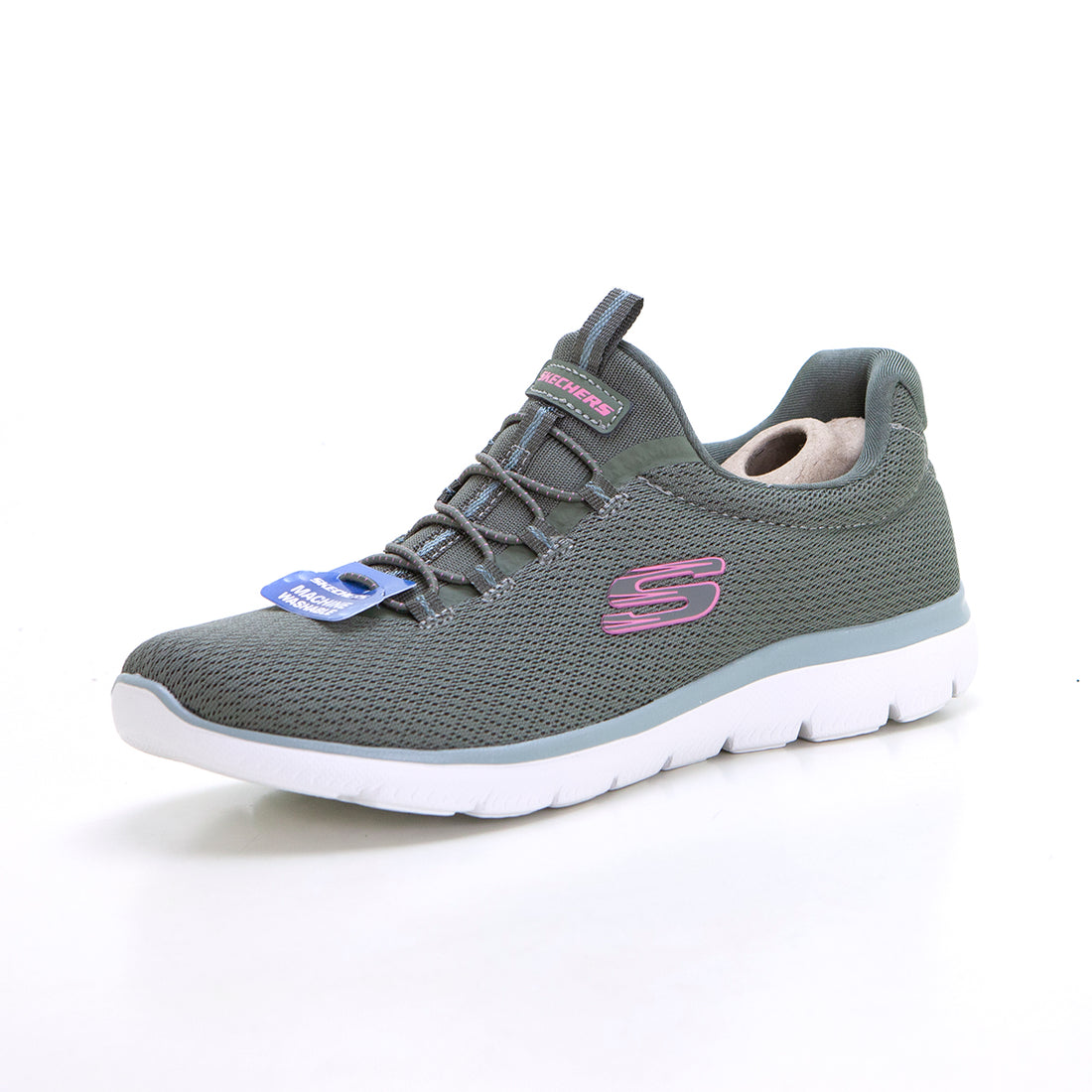 SKECHERS 150268 Deportiva elásticos verde.