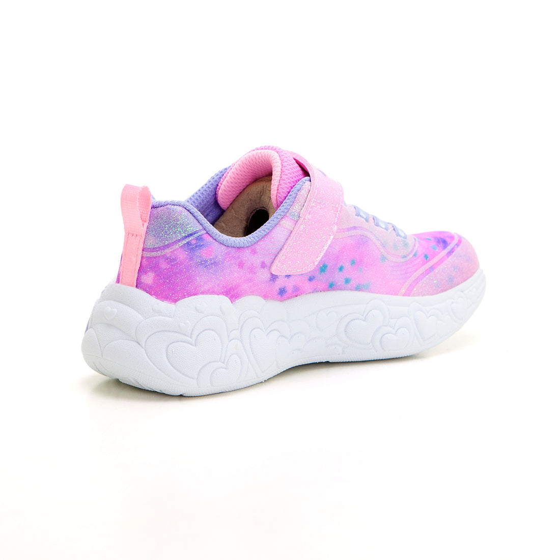 Skechers 302696N-L Deportiva luces corazones lavanda.