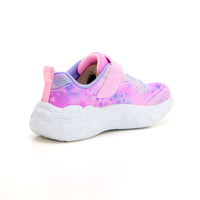 Skechers 302696N-L Deportiva luces corazones lavanda.