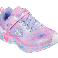Skechers 302696N-L Deportiva luces corazones lavanda.