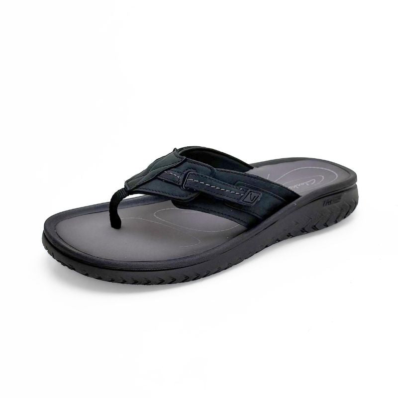 Clarks Wesley Sun esclava cuero negro