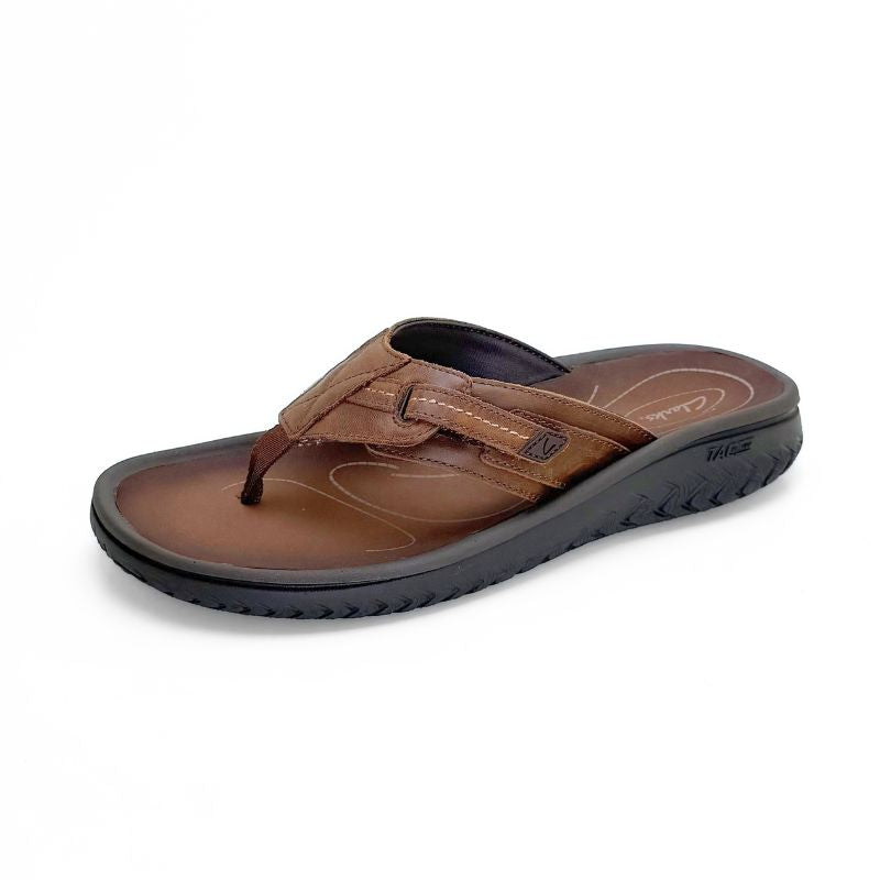 Clarks Wesley Sun esclava cuero marron