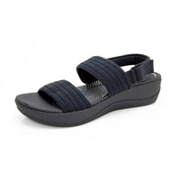 Clarks Srla Stroll Sandalia deportiva mujer bandas negro