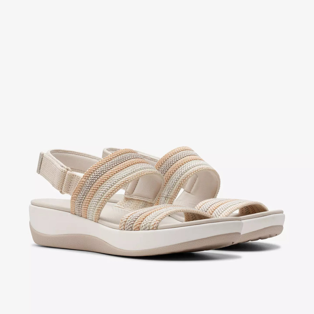 Clarks Arla Stroll Sandalia deportiva mujer bandas beige