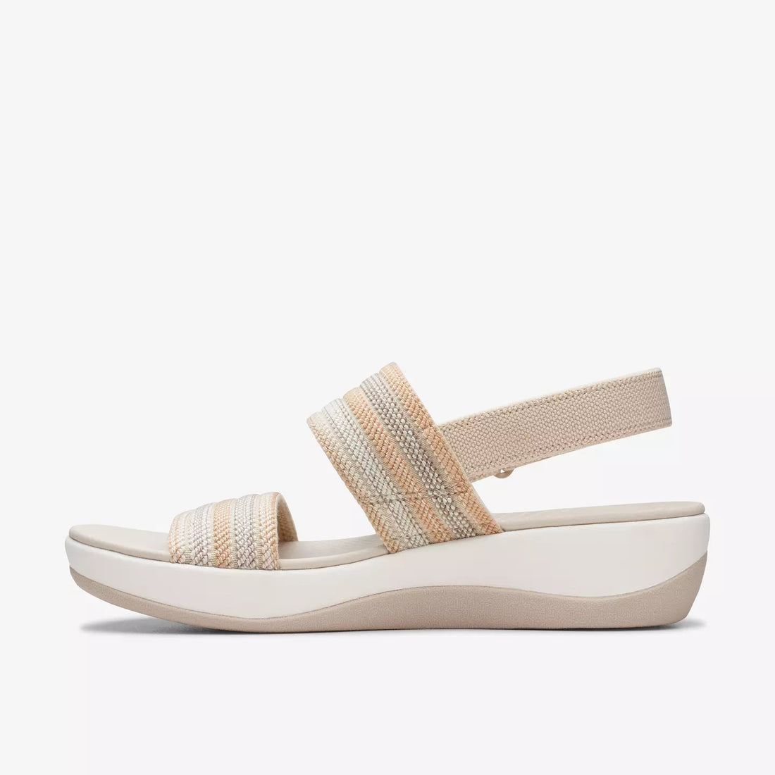 Clarks Arla Stroll Sandalia deportiva mujer bandas beige