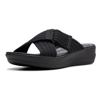 Clarks Arla Wave Sandalia zueco mujer cruzado negro