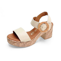 Fresia 544 sandalia beige plataforma