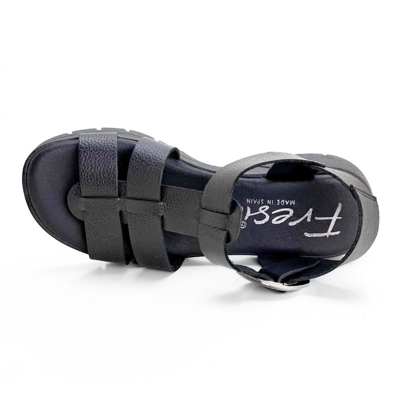 Fresia 520 sandalia negra plataforma
