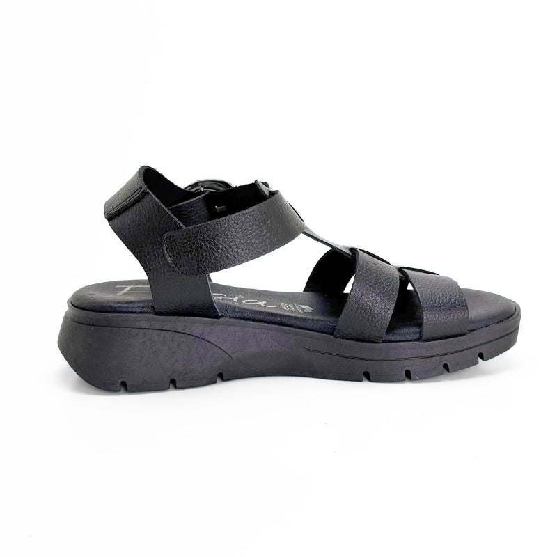 Fresia 520 sandalia negra plataforma
