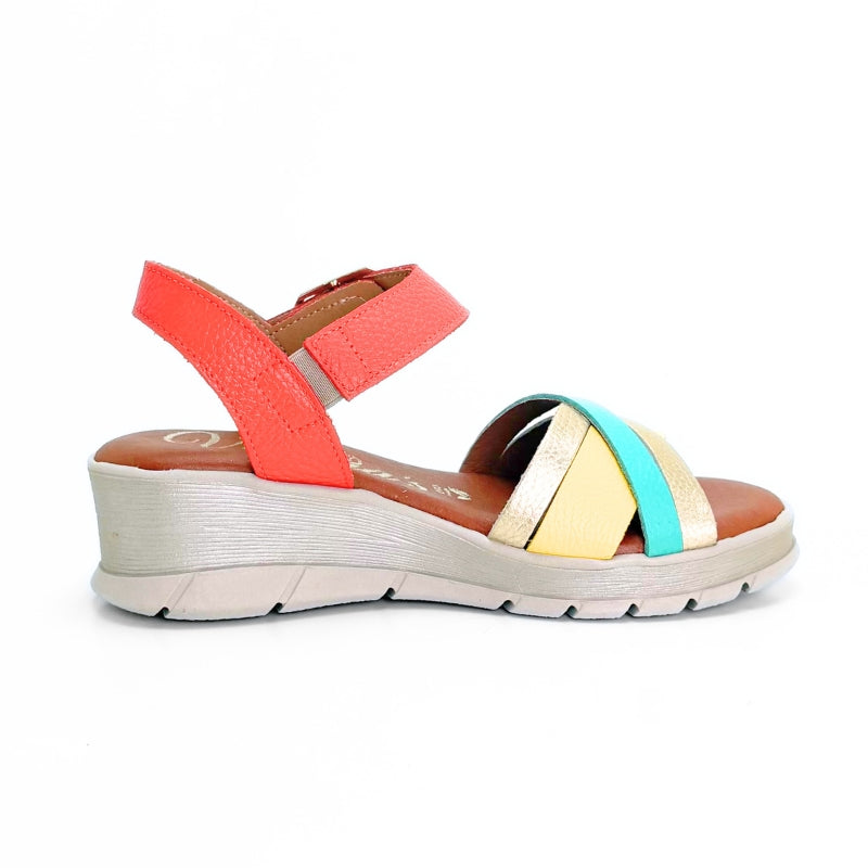 Valerias 2650 Sandalia multicolor con velcro