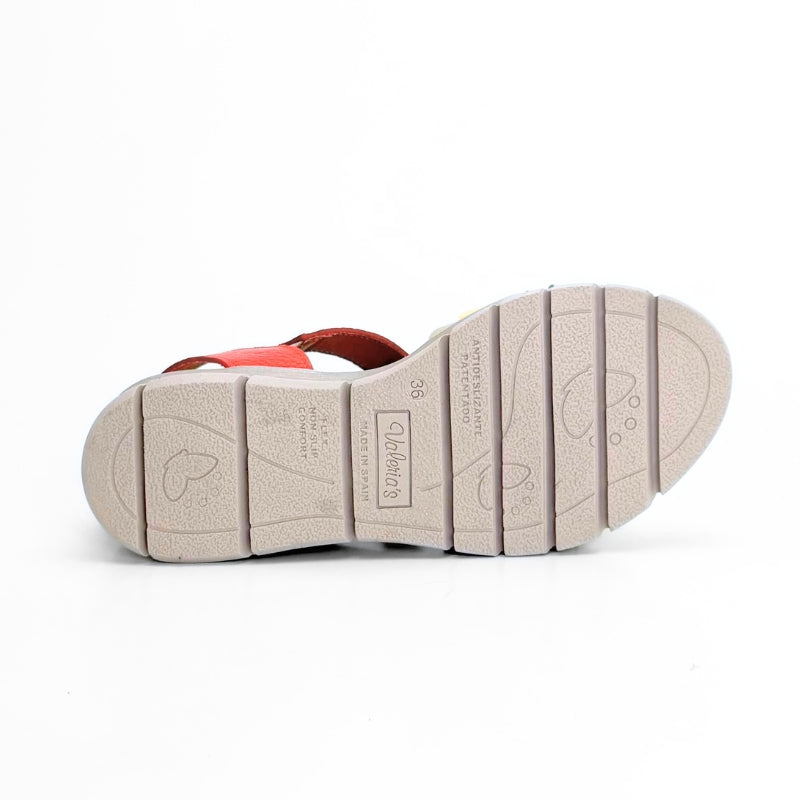 Valerias 2650 Sandalia multicolor con velcro