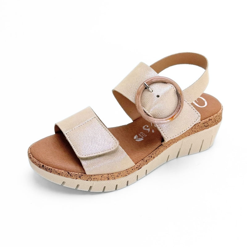 Valerias 2664 sandalia beige platino