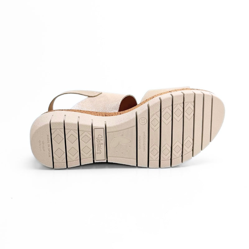 Valerias 2664 sandalia beige platino