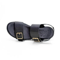 Valerias 2602 Sandalia negra de doble velcro