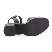 Valerias 410 sandalia negra de tacón con plataforma