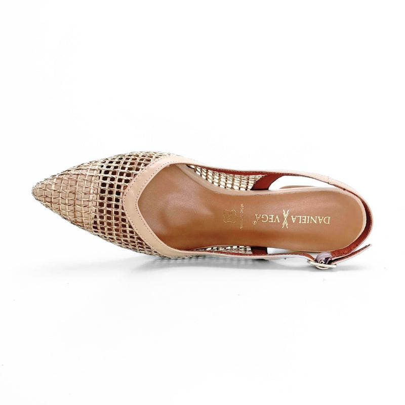 Daniela Vega 2608V Zapato de rejilla beige