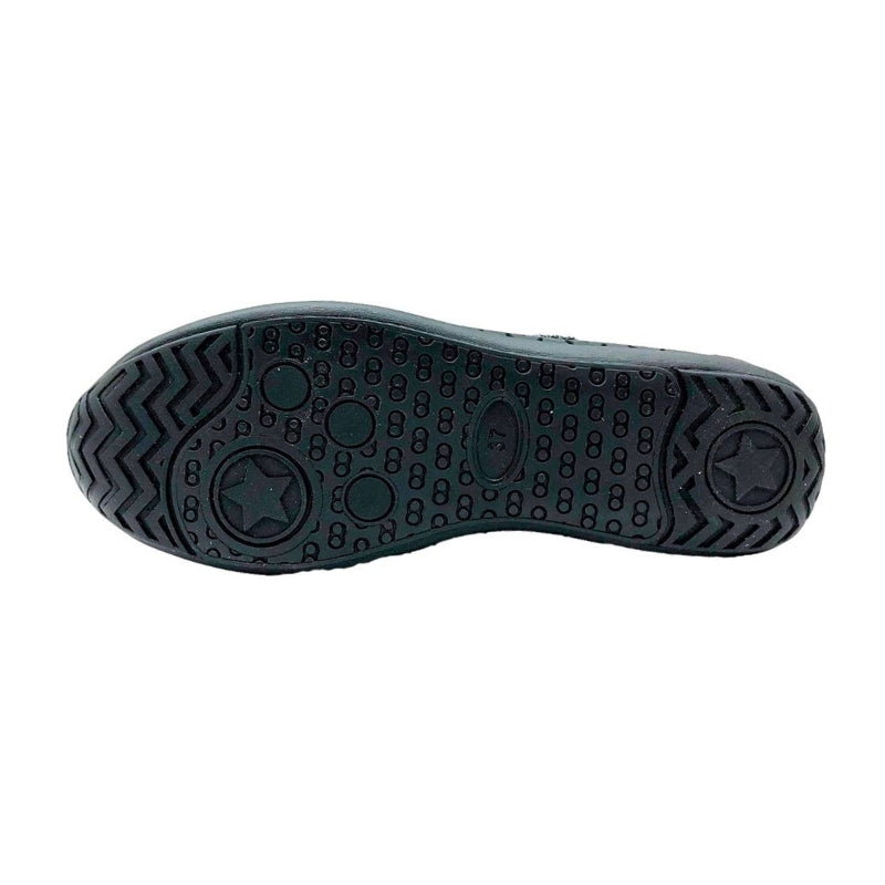 Treintas L-4500 merceditas caladas negras con velcro