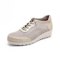 Treintas L-4569 zapatilla casual beige con cuña