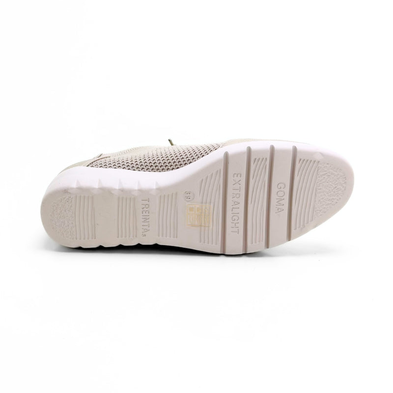 Treintas L-4569 zapatilla casual beige con cuña