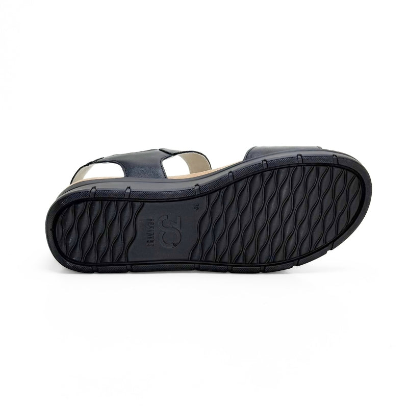 Treintas 4516 sandalia negra con doble velcro